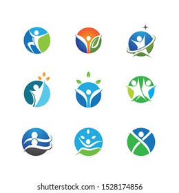 Wellnes symbol vector icon illustration