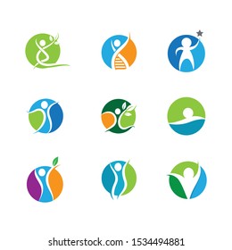 Wellnes symbol vector icon illustration