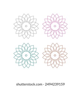 WELLNESS AYURVEDA SPA RESORT SIGN SYMBOL LOGO VECTOR ISOLATED ON WHITE