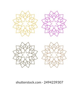 WELLNESS AYURVEDA SPA RESORT SIGN SYMBOL LOGO VECTOR ISOLATED ON WHITE