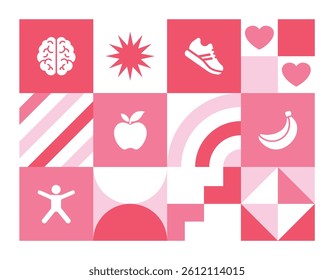 wellness background geometric shapes flat