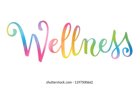 WELLNESS brush calligraphy banner