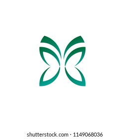 wellness butterfly logo design vector