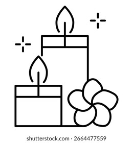 Wellness Candlelight Vector Icon for Relaxation Design