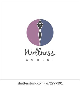Wellness center. Template for logo