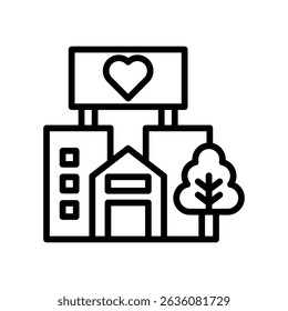 Wellness Centre Icon Line Vector Illustration