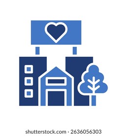 Wellness Centre Icon Lineal Color Vector Illustration