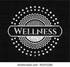 Wellness chalkboard emblem