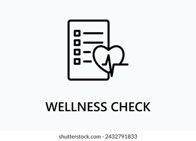 Wellness Check icon or logo sign symbol vector illustration