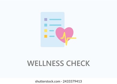 Wellness Check icon or logo sign symbol vector illustration	