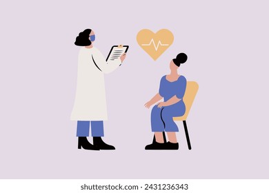 Ilustración vectorial de control de bienestar en estilo plano