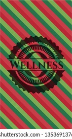 Wellness christmas badge background.