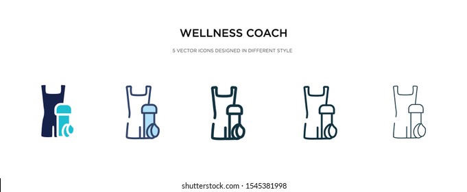 wellness coach icon in different style vector illustration. two colored and black wellness coach vector icons designed in filled, outline, line and stroke style can be used for web, mobile, ui