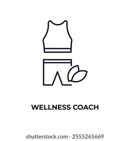 wellness coach outline icon. Linear vector from fashion concept. Thin line wellness coach icon isolated on white background