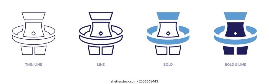 Wellness diet icon in 4 different styles. Thin Line, Line, Bold, and Bold Line. Duotone style. Editable stroke.