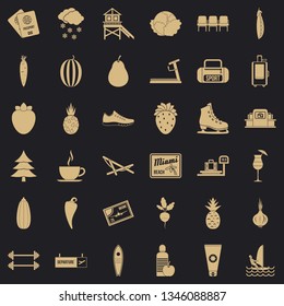 Wellness diet icons set. Simple style of 36 wellness diet vector icons for web for any design