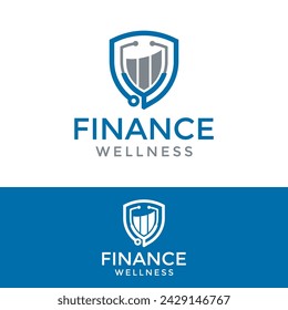 ilustración vectorial de diseño de logotipo de wellness finance