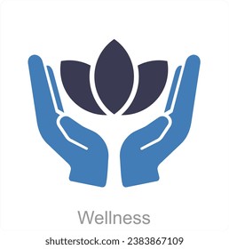 Wellness and flower icon concept