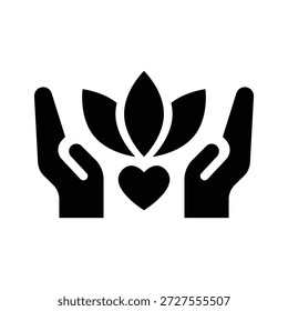 Wellness Glyphe Symbol Illustration Vektorgrafik. Einfache Elementgrafik, Vektorgrafik, geeignet für App, Websites und Präsentationen einzeln auf weißem Hintergrund