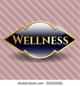 Wellness gold shiny badge