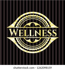 Wellness gold shiny emblem
