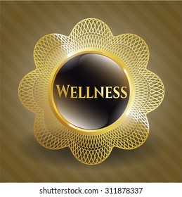 Wellness gold shiny emblem