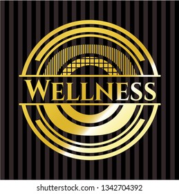 Wellness golden emblem or badge