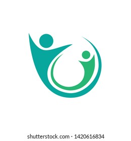 Wellness Healthcare nature logo template
