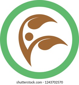 Wellness and healthy Vector logo design. 