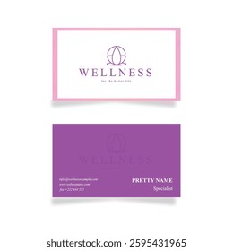 wellness horizontal business card template