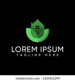 Wellness house logo concept: Cryotherapy and spa on black