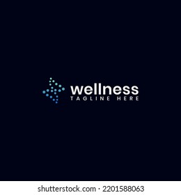 wellness icon logo business design vector illustration. health care logo vector design template. modern medical iconic logo design vector with geometric and circle styles isolated on white background