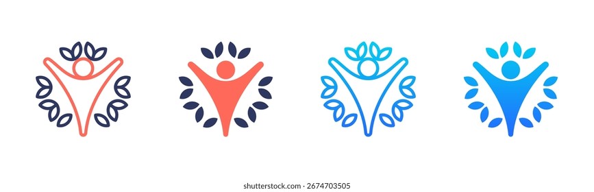 Paquete de iconos de bienestar en múltiples estilos