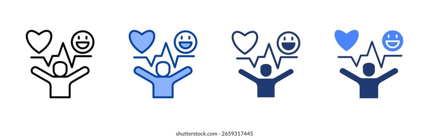 Wellness icon set multiple style collection