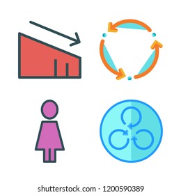 wellness icon set. vector set about spin, woman and loss icons set.