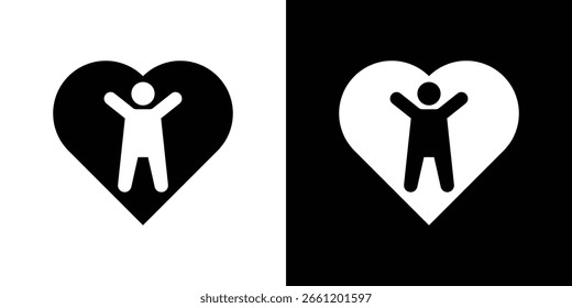 Ilustraciones de Clipart de Vector de icono de bienestar en estilo plano