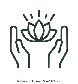 Wellness icon vector illustration. Simple line style