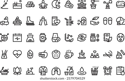 Wellness icons High-Quality Vector Icons Collection with Editable Stroke. Ideal for Professional and Creative Projects