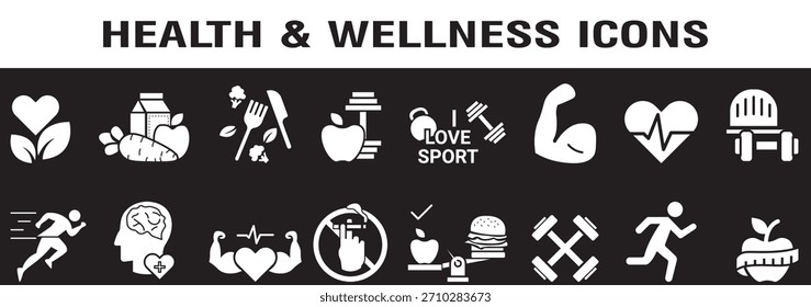 Conjunto de iconos editables de la línea de bienestar. Ilustración vectorial en el estilo moderno de líneas delgadas de íconos relacionados con la salud mental: amor propio, crecimiento personal, meditación y más. Aislado sobre fondo transparente.