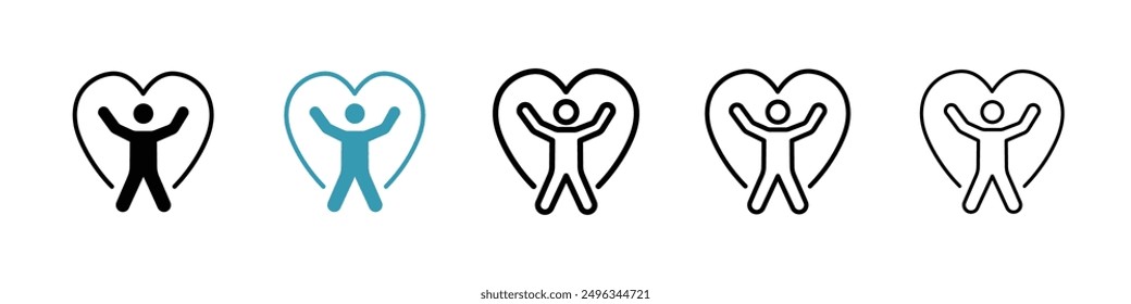 Wellness line icon vector set.