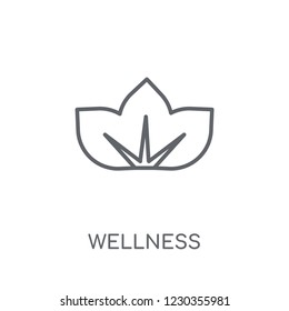 Wellness linear icon. Modern outline Wellness logo concept on white background from Insurance collection. Suitable for use on web apps, mobile apps and print media.