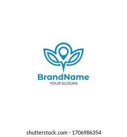Design-Vektorillustration für Wellness-Location-Logos