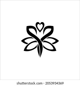 wellness logo in black vector