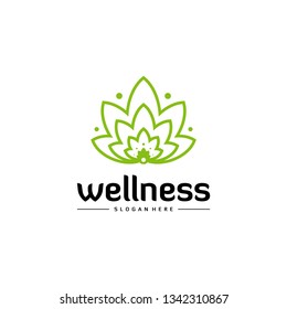 Wellness Logo Design Concept. Nature Leaf Logo Design Template Vector. Icon Symbol