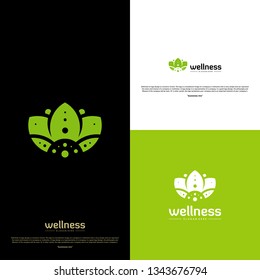 Wellness Logo Design Concept. Nature Leaf Logo Design Template Vector. Icon Symbol