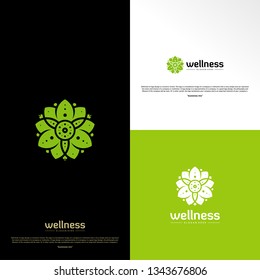 Wellness Logo Design Concept. Nature Leaf Logo Design Template Vector. Icon Symbol
