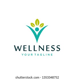 Wellness logo design concept. Universal healthcare design.
