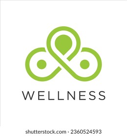 Wellness Logo Design Concept. Vector Logo Template for Health, Wellness or Fitness Company.