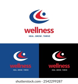 Wellness Logo Design Tempalte - Healthcare,Body Growth or medical health Logo Design