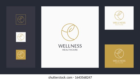 diseño del logotipo de wellness premium. vectorial